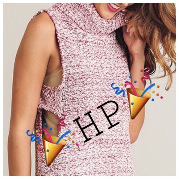 Umgee Mauve Sleeveless Sweater Size Medium NWT - Picture 5 of 10